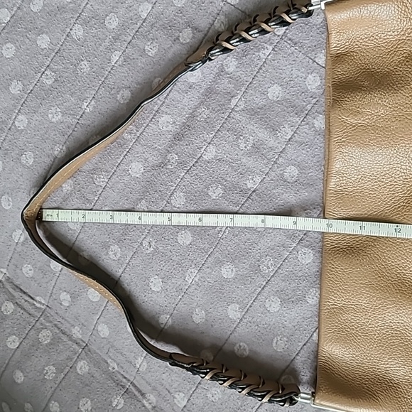 Brighton Tan and Black Leather Shoulder Purse - Picture 6 of 13